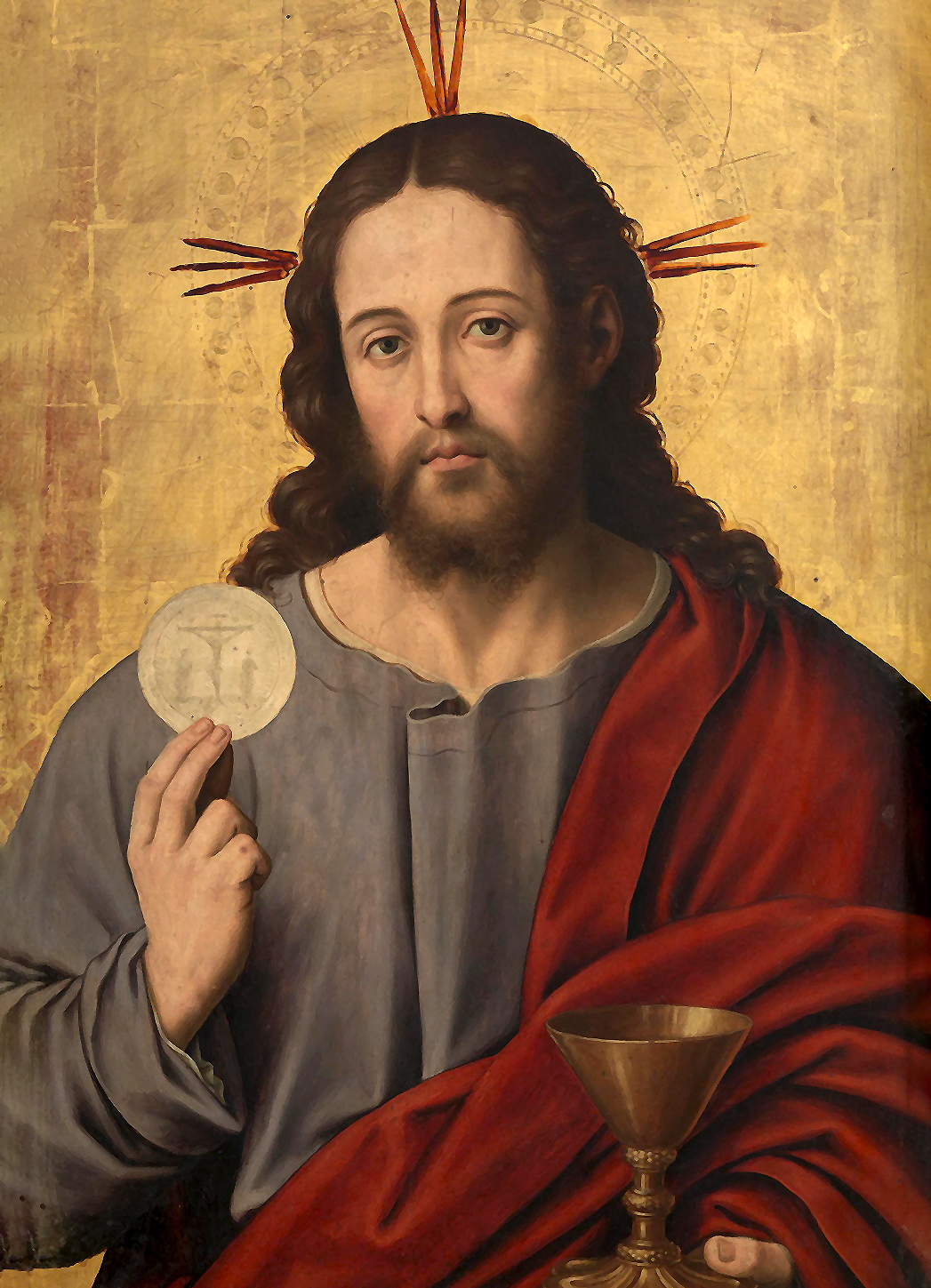 <성체를 드러내시는 구세주> (The Savior with the Eucharist)