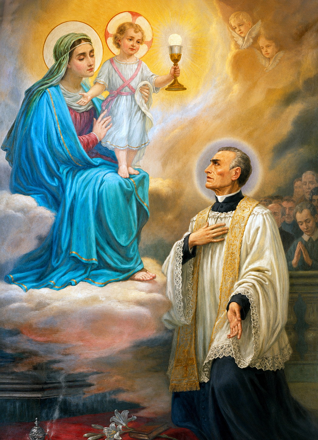 <성체의 성모와 성 베드로 율리아노 에마르 (Madonna of the Eucharist and Saint Peter Julian Eymard)>