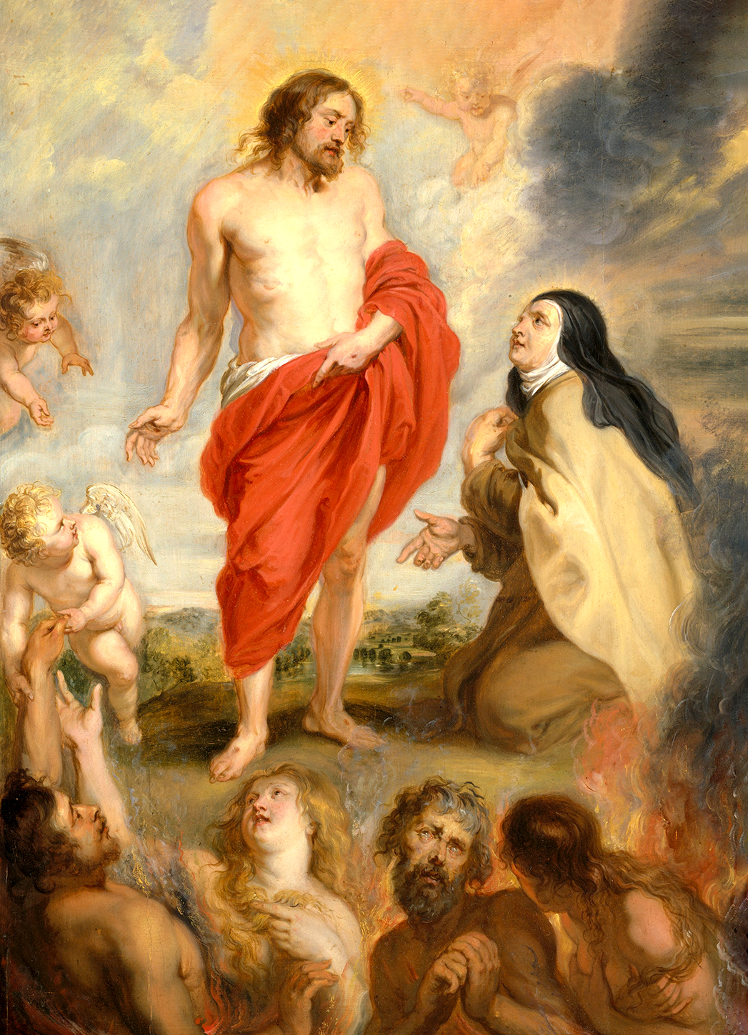 <성녀 아빌라의 데레사가 연옥 영혼들을 위해 전구함(Saint Teresa of Ávila Interceding for the Souls in Purgatory)>
