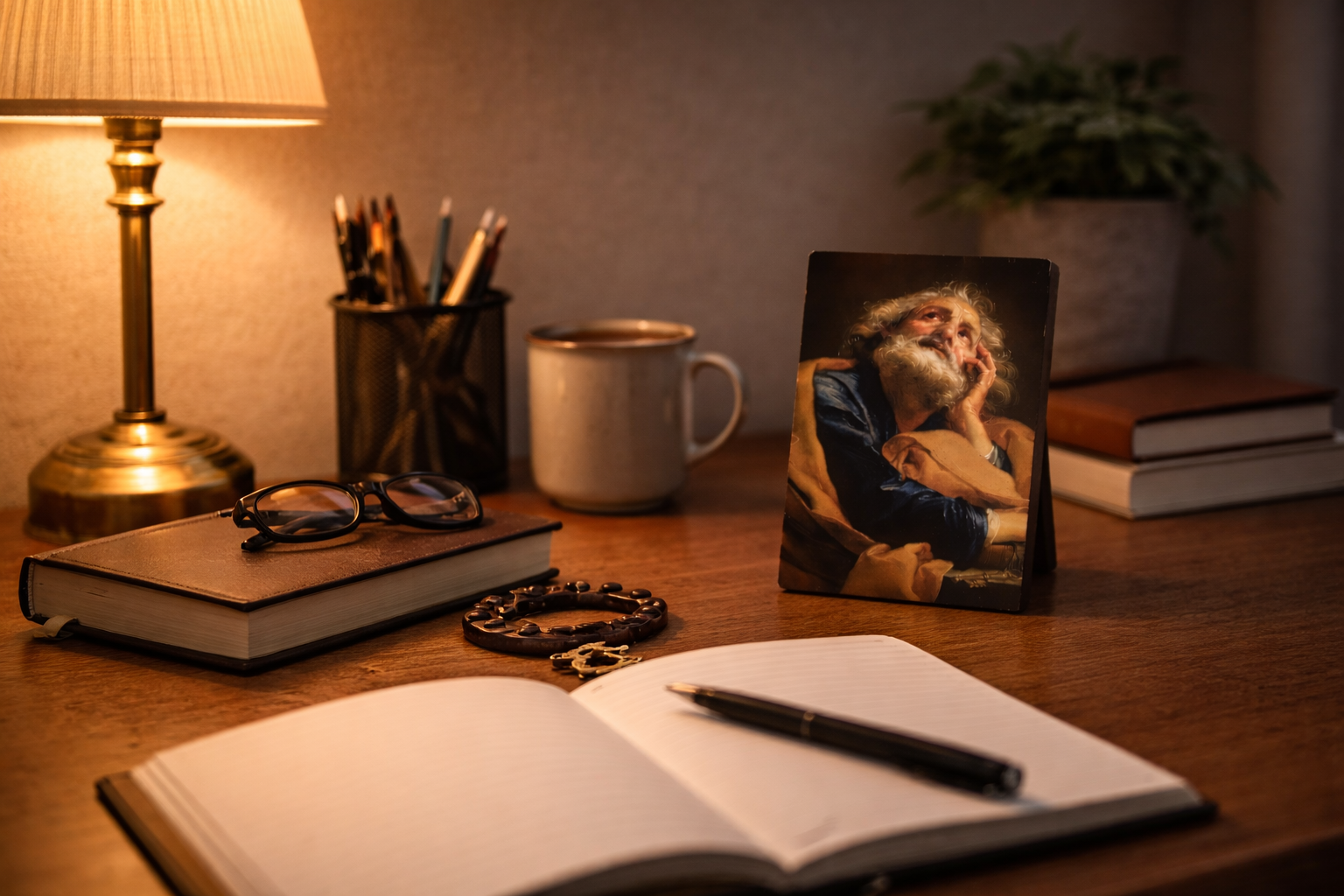 하루의 마감 - 주보성인 액자