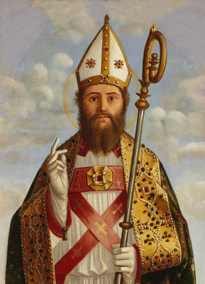 <주교 성인의 축복상(A Bishop Saint Blessing)>