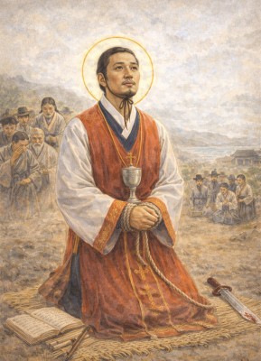 <성 김대건 안드레아 — 참수 앞의 결연한 신앙>