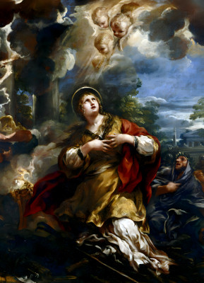 <우상 숭배를 거부하는 성녀 마르티나>  작가 : 피에트로 다 코르토나(Pietro da Cortona)