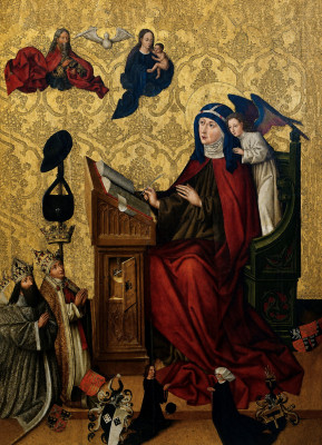 <성모 기도문을 쓰는 스웨덴의 성녀 비르지타 (Saint Bridget of Sweden Writing a Prayer to the Virgin Mary)>