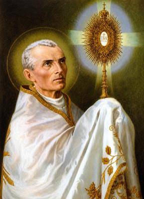 <성 베드로 율리아노 에마르의 성체조배 (Saint Peter Julian Eymard in Adoration)>