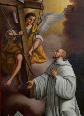 <십자가를 든 천사 앞에 무릎 꿇은 성 베르나르도 (Saint Bernard Before the Angel Bearing the Cross)>