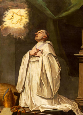 <예수 성명(IHS)의 환시를 받는 성 베르나르도 (Saint Bernard Receiving the Vision of the Holy Name of Jesus)>