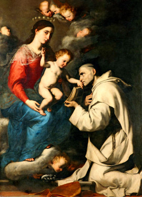 <성모자와 성 브루노(The Virgin and Child Appearing to Saint Bruno)>