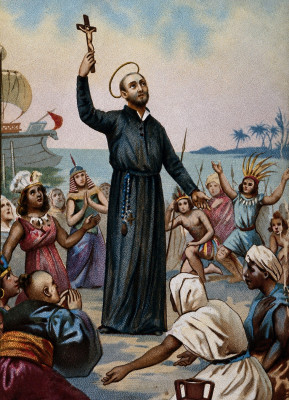 <십자가를 들고 복음을 전하는 성 프란치스코 하비에르(Saint Francis Xavier Preaching with the Crucifix)>