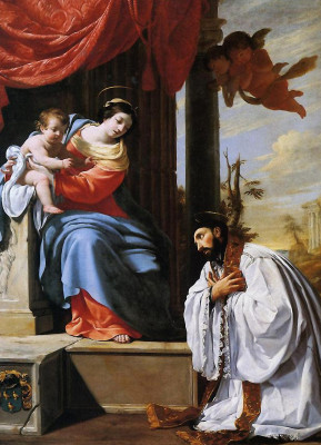 <성모자를 경배하는 성 프란치스코 하비에르(The Virgin and Child Appearing to Saint Francis Xavier)>
